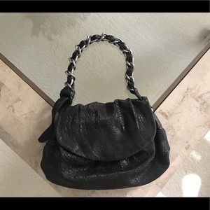 Zara 100% Leather Black Handbag